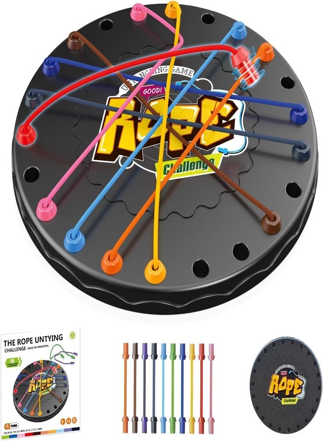 FOROLY Rope Untangling Puzzle Game,Twisted Rope Puzzle for Kids & Adults,Family Travel Party Games with Multi-Level Challenges, Educational Strategy Board Game for Parties - Image 1
